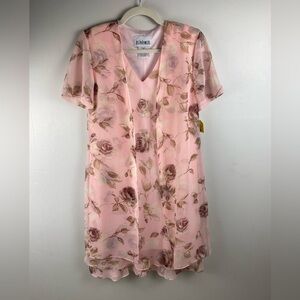 Just in Thyme LTD. Women’s Pink Floral Ruffle Dress Size 8